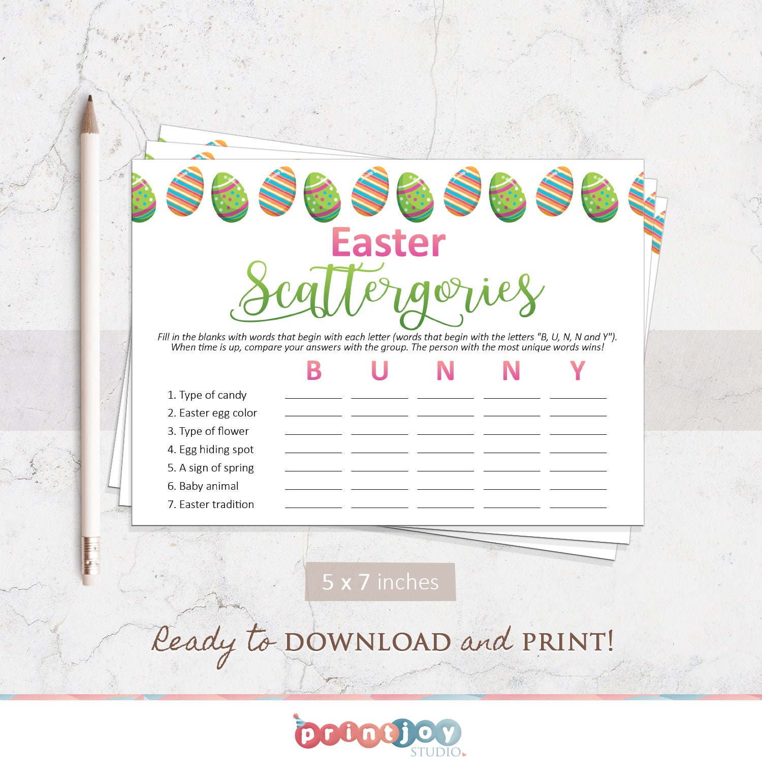 Printable Easter Games Bundle, Easter Printables, Family Games, Easter ...