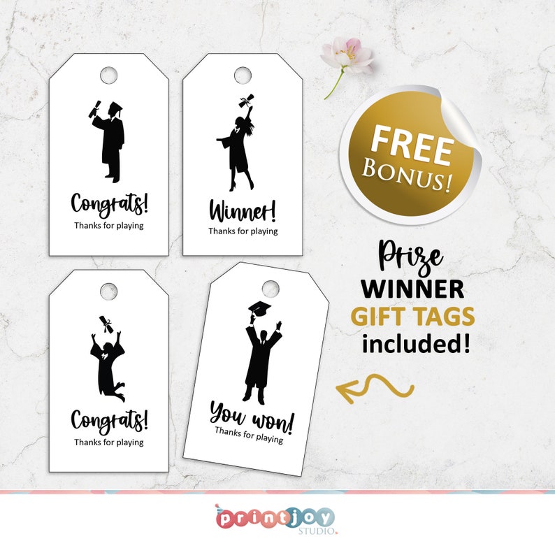 Printable Graduation Trivia Game, Graduation Gifts, Grad Party Games, Trivia Questions, Games for Family, Graduation Ideas, Printable Games image 4