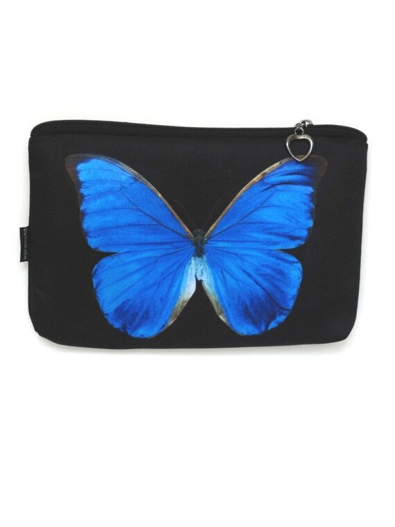 blue butterfly purse