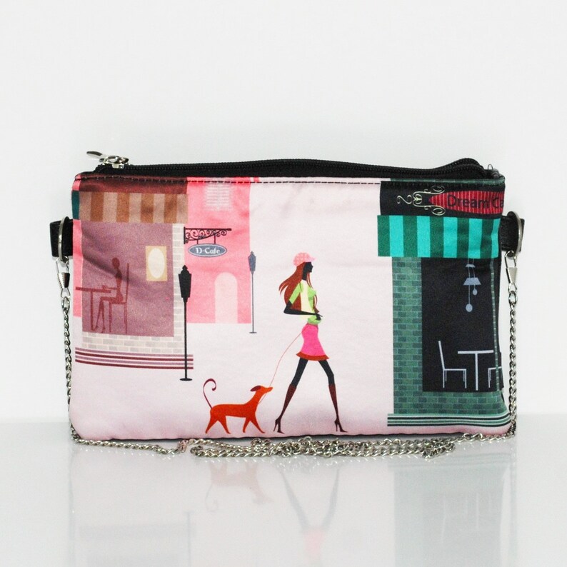 small pink clutch bag