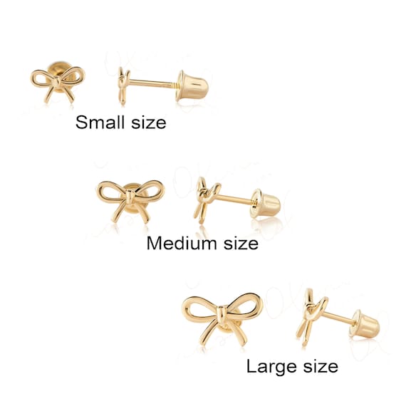 Screw back 2024 14k gold earrings