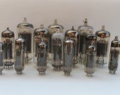 Nixie tube set of 15, vacuum tube radio for steampunk decor, vintage rare glass lamp for decorations, Tv lamp made in the USSR in the 1970s.