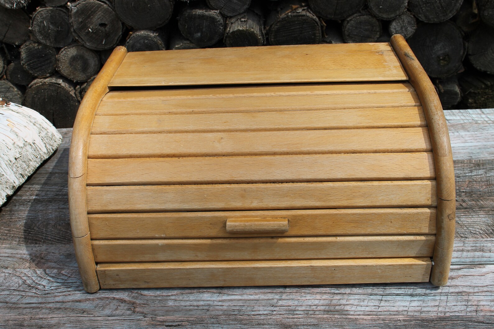Vintage Bread Box Wooden Large Bread Box Rustic Bread Box Etsy