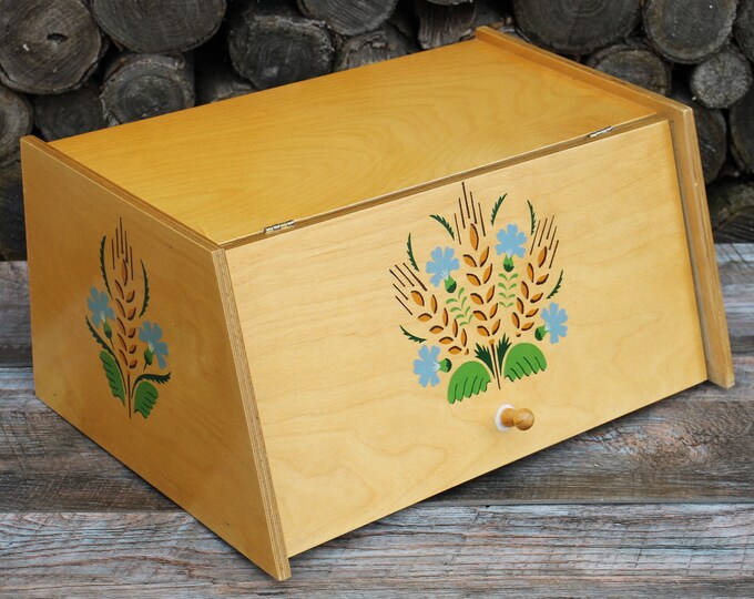 NEW Vintage Bread Box Wooden Large Bread Box Rustic Bread Etsy