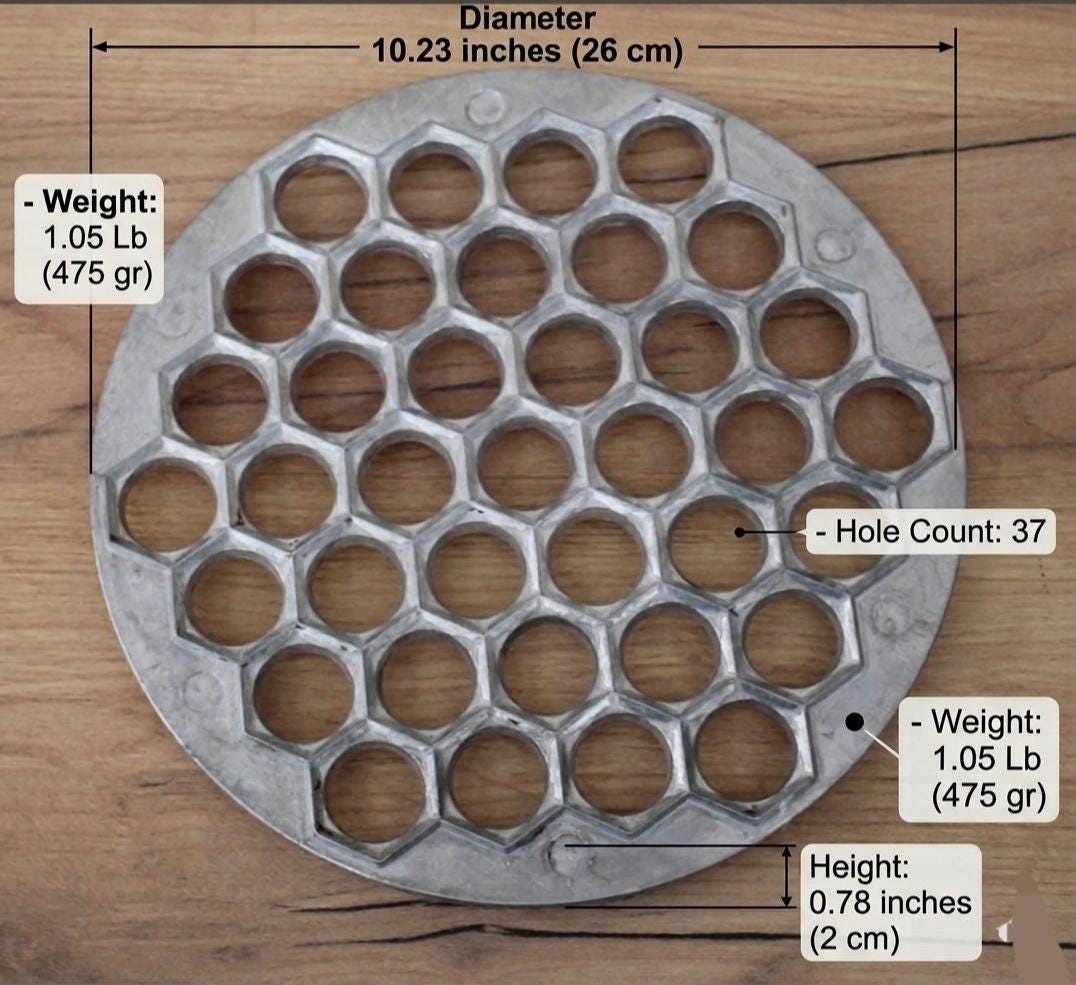 Russische Ravioli Maker 37 Gaten - Aluminium Pelmeni & Dumpling Mal