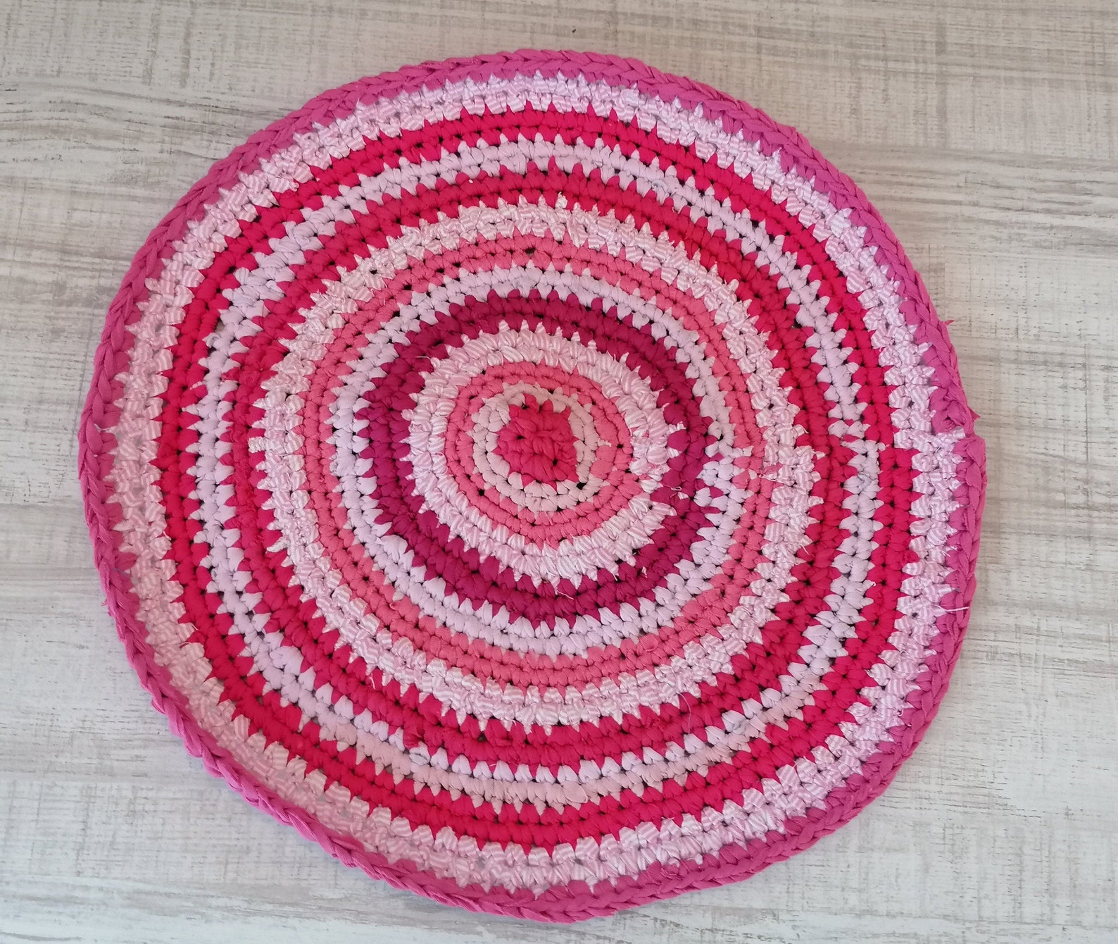 Chair pads with ties braided pink chair pad round chair pads Etsy