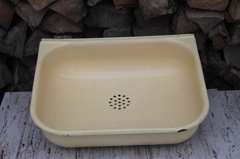 Sink Vintage kitchen sink color pale yellow bathroom vanity | Etsy