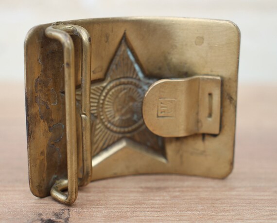 Soviet brass belt, Belt buckle army belt,russian … - image 10