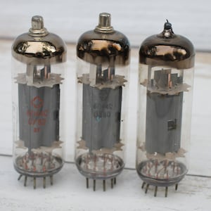 Nixie tube set of 3, antique lamp with clock,soviet tube, steampunk tv lamp sparts, vintage radio tuve, vaccuum tubes, large lamp USSR