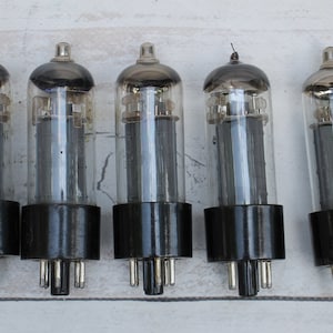 Vacuum Tubes nixie tube set of 5, antique lamp with clock,soviet tube, steampunk tv lamp sparts, vintage radio tuve, large lamp USSR