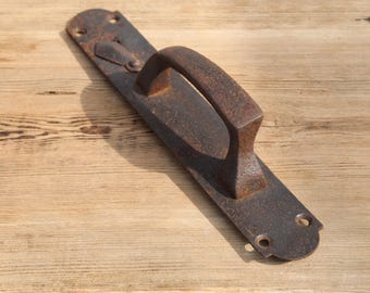 アンティーク調の手鍛造鉄製納屋ドアハンドル、素朴な農家風プル