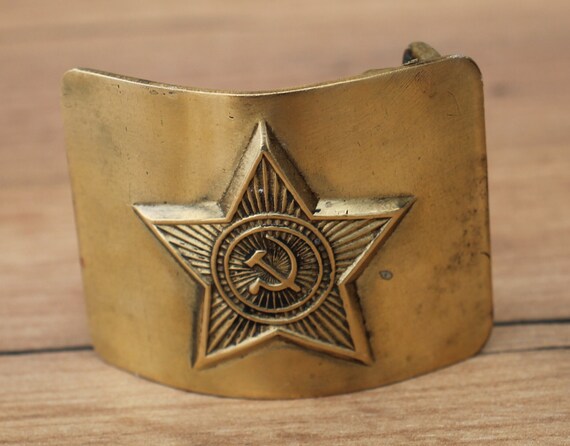 Soviet brass belt, Belt buckle army belt,russian … - image 6