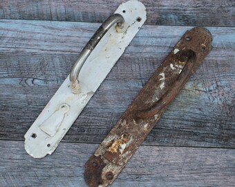 2er Set Vintage Metall Scheunentor Griffe, rustikale Bauernhaus Dekoration