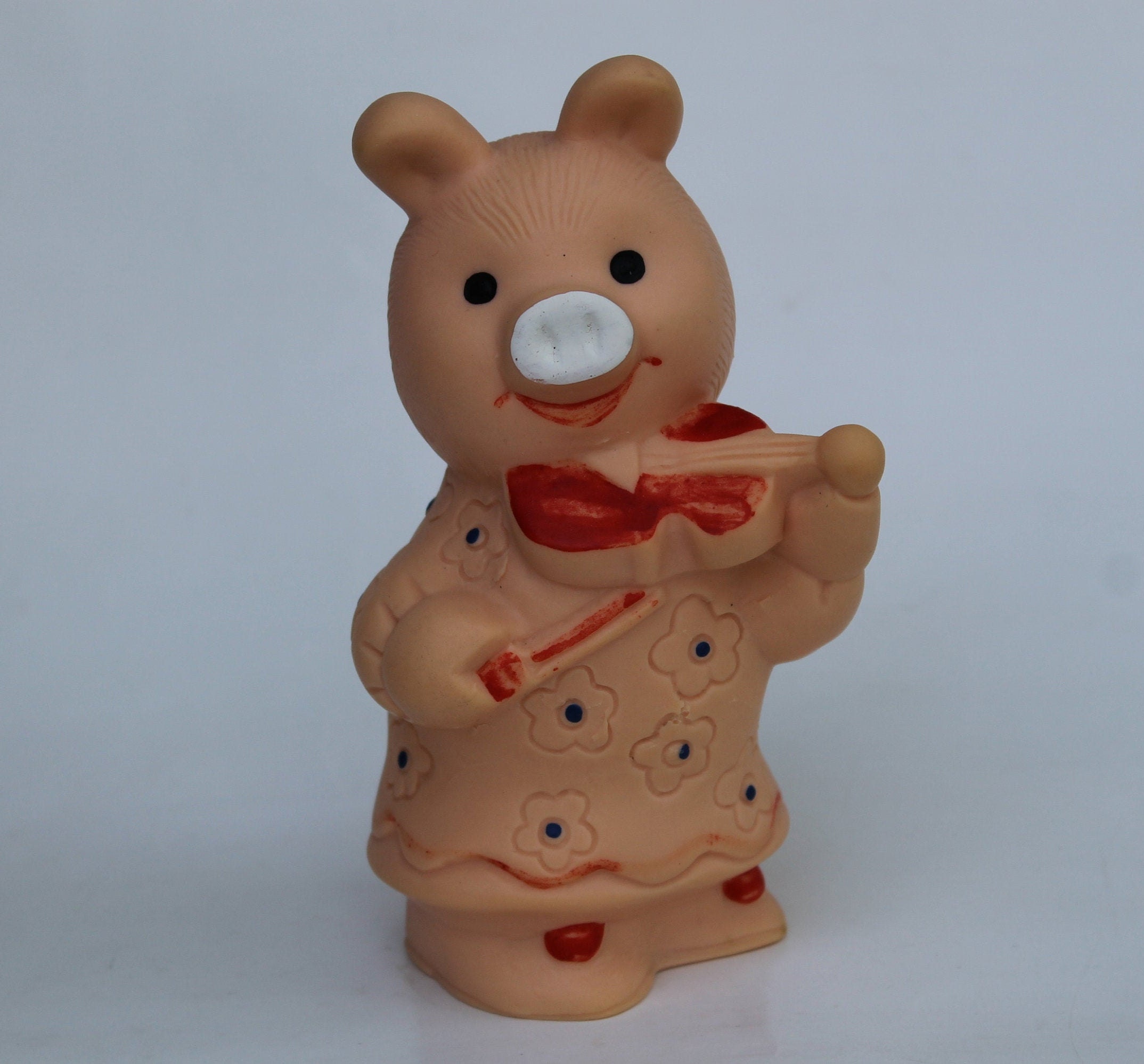 Rubber toy pig vintage toy pig for gift Soviet kids decor Etsy