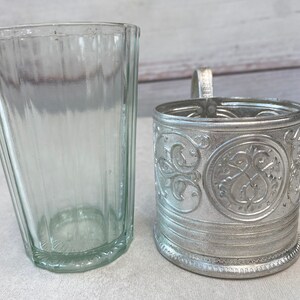 Russian podstakannik,soviet glass holder kitchen decor,tea glass holder,russian tea glass holder,metal cup holder USSR,russian tea.Ukraine.