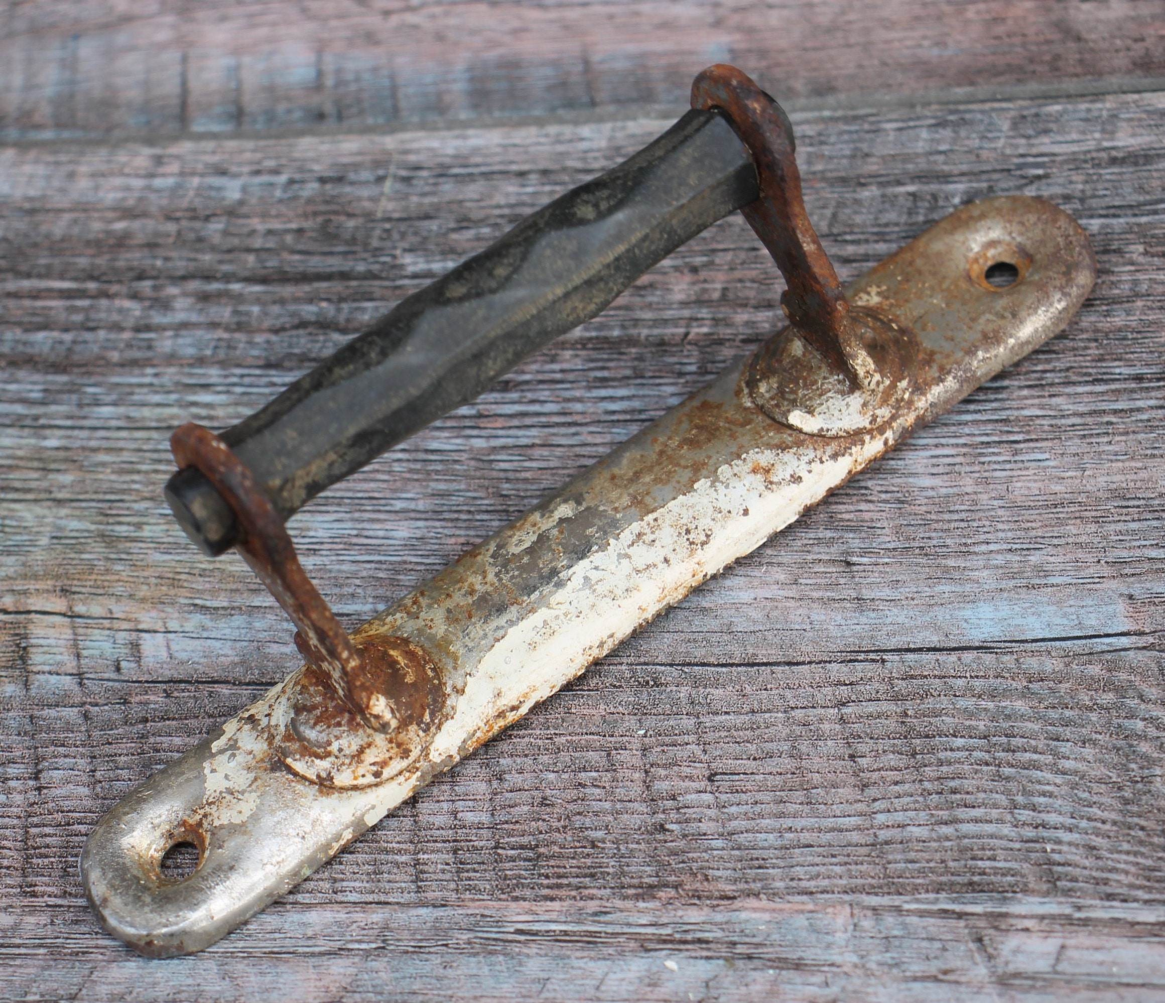 Poignée de porte, petite poignée de porte de grange, vieille poignée de porte en métal, poignées de porte de grange extérieures argentées, poignées de
