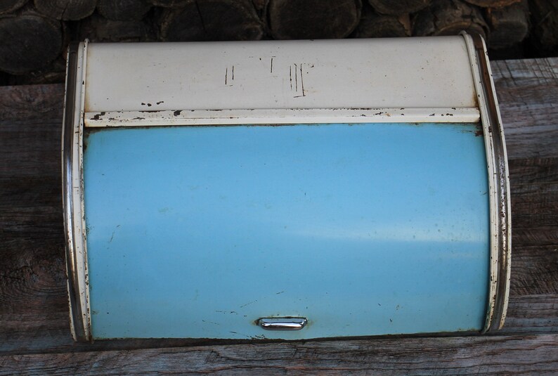 Vintage White Bread Box Large Rustic Bread Box for Decor Etsy