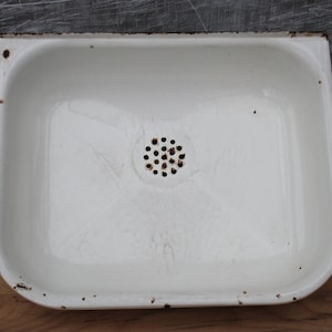 Enamel sink, farmhouse sink,old cast iron sink,vintage farm white sink,antique laundry sink,drainboard wall mount sink,bathroom sink.