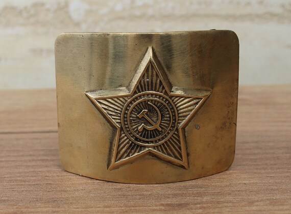 Soviet brass belt, Belt buckle army belt,russian … - image 4