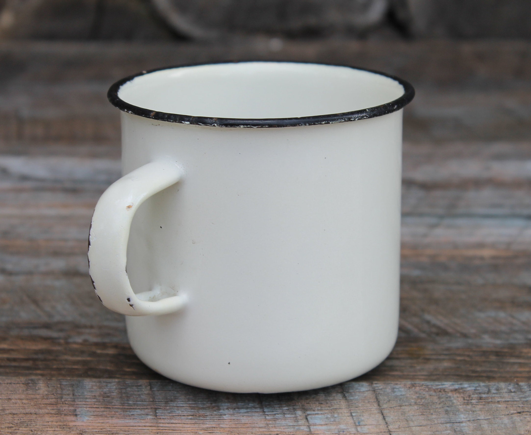 Vintage White Enamel Mug Camping Mug for Gift Soviet Travel Etsy
