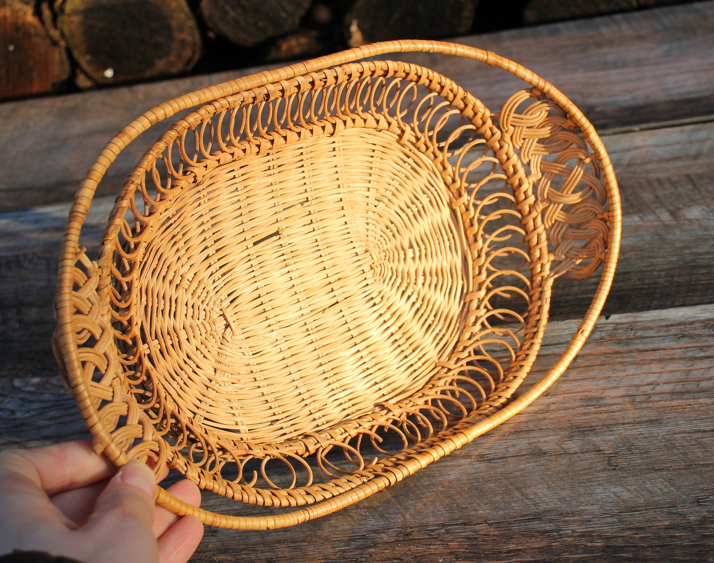 Cesta de pan vintage caja de pan de madera cesta de pan | Etsy