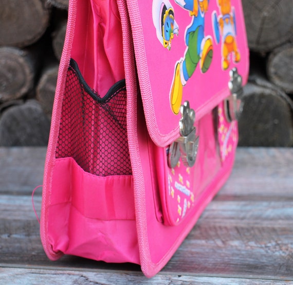 New School backpack vintage, children pink soviet… - image 8
