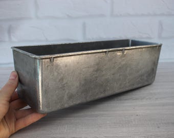 Cast Aluminum Bread Pan, Ukrainian Bakeware, 12x4x3.5'' Loaf Mold