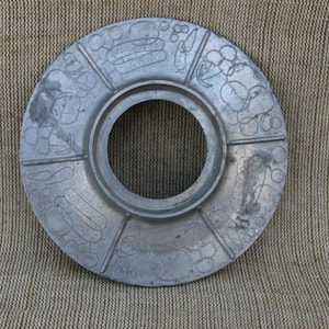 Plato vaporizador de aluminio vintage para conservas, decoración de cocina soviética, disco esterilizador de frascos retro, utensilios de cocina estilo rústico campestre, 7,5 pulgadas
