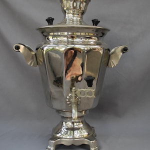 New Working russian samovar,vintage silver samovar for gift, samovar traditional,Kitchen home decor,soviet electric samovar made USSR 1991.