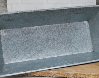 Bañera de zinc galvanizado estilo vintage - Macetero rústico grande para jardín - Lavabo de metal primitivo - Decoración exterior de estilo granja - Bañera grande de 91 cm (36")