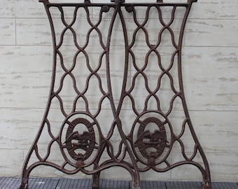 Vintage Singer Sewing Machine Legs, Industrial Decor Table Legs