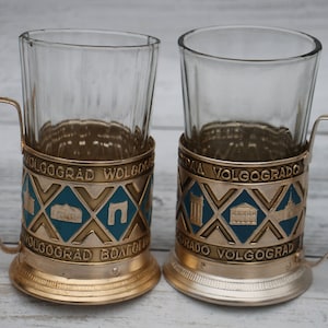 2 set Russian podstakannik,soviet glass holder kitchen decor,tea glass holder,russian tea glass holder,metal cup holder USSR,russian tea set