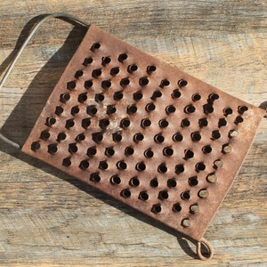Rustic grater, metal hand graters, antique flat graters, old grater for garden decor, Rustic Kitchenware, graters made in USSR.