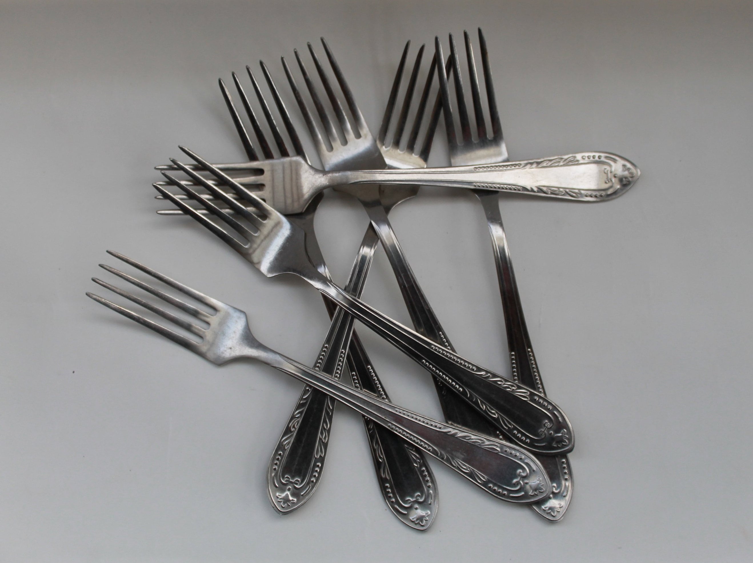 Cutlery set of 7 russian forks soviet cutlery stainless old Etsy