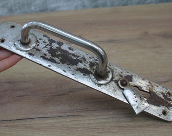 Vintage Metall Scheunentor Griff, rostige UDSSR Hardware