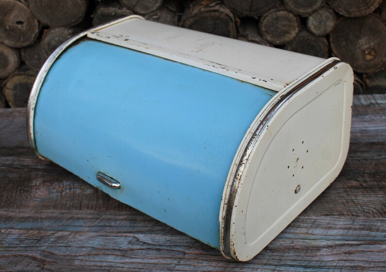 Vintage White Bread Box Large Rustic Bread Box for Decor Etsy