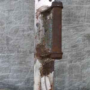 Barn door handle, antique rusty barn door handle, door hardware vintage, giant fork door handle,outdoor door knobs,front door handle soviet.