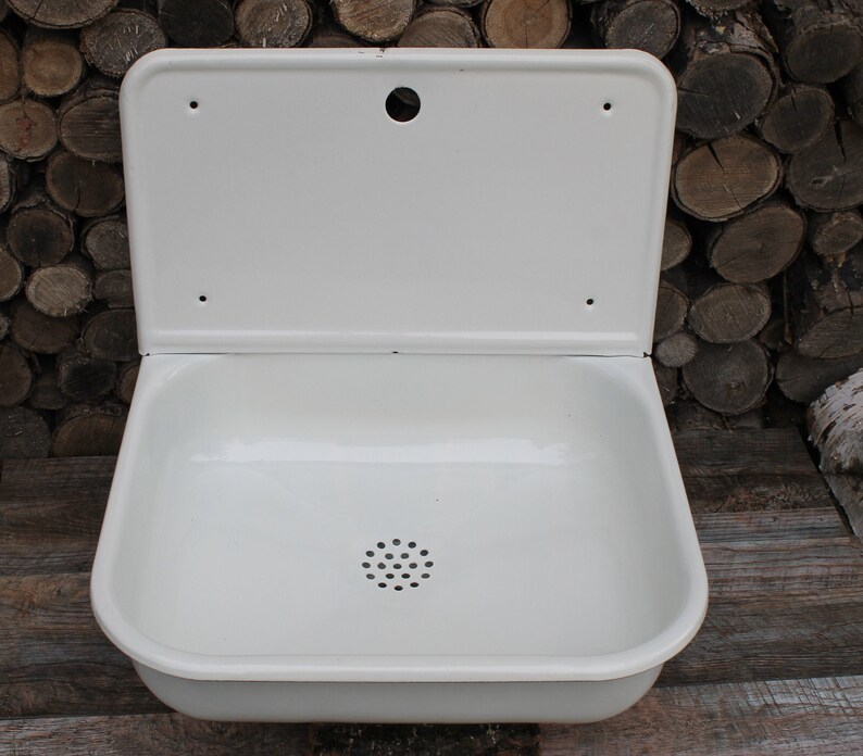 NEW Sink enamel kitchen sink vintage white farmhouse sink Etsy