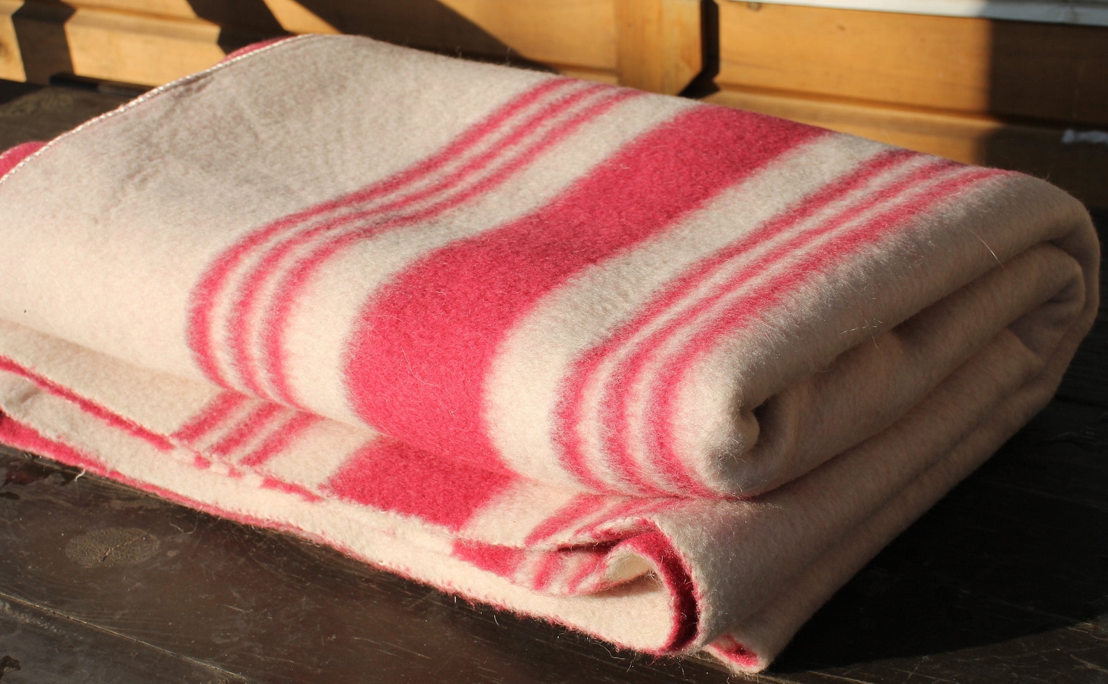 New Wool blanket vintage red woolen blanket soviet heavy | Etsy