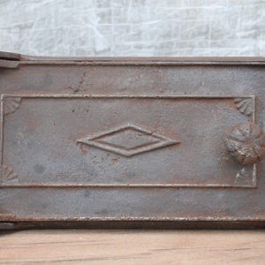 Door for oven barbecue, Cast iron wood fired oven door,antique rustic metal door,soviet furnace door, vintage stove door door made USSR.