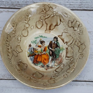 1876 Antique porcelain plate, ukrainian dinnerware Ceramic for wall decor, vintage plate Ukrainian Gift, collectible bowl Kam'yanyy brid.
