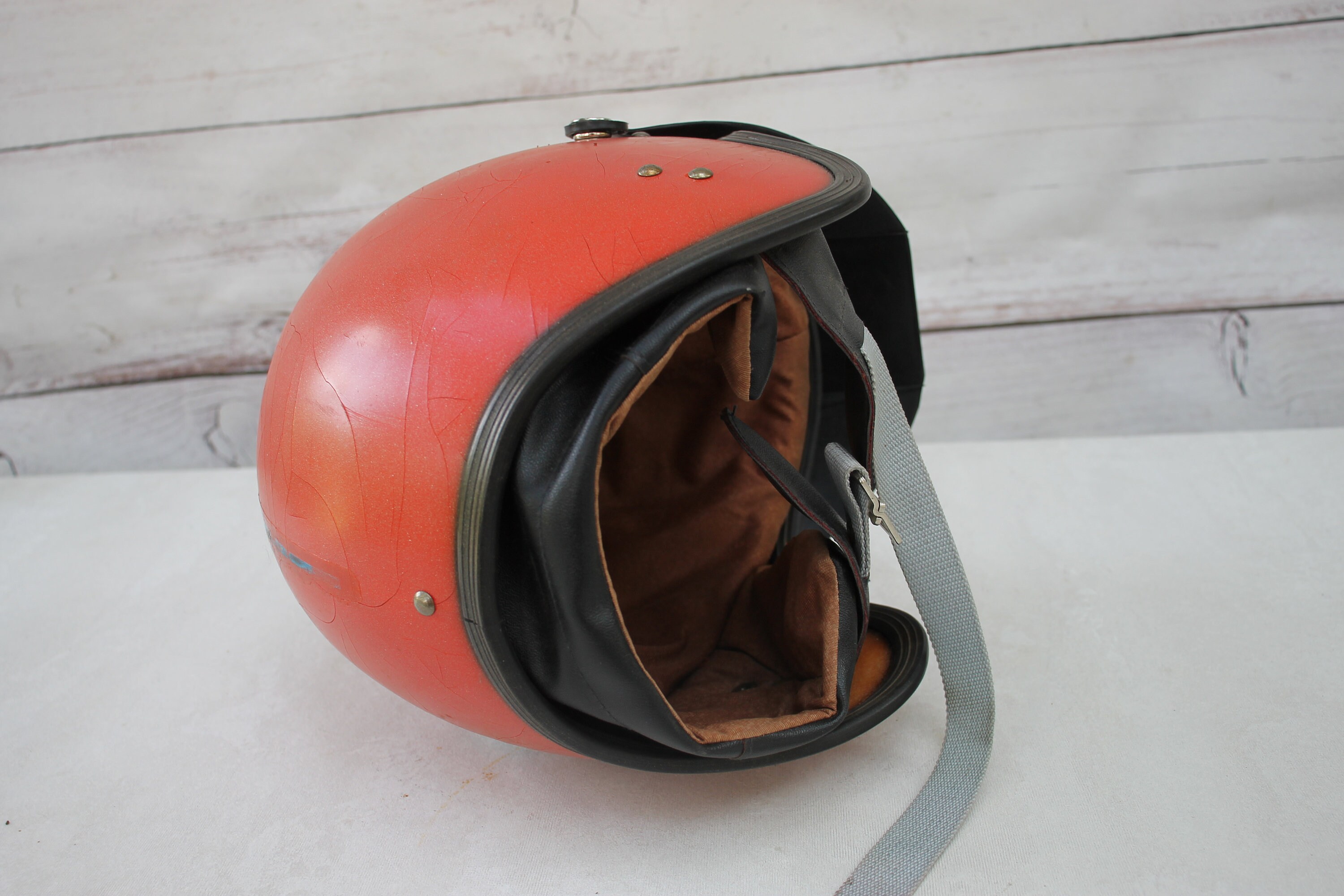 Vintage Soviet Motorcycle Helmet, Red Steampunk Decor, Size L - Etsy