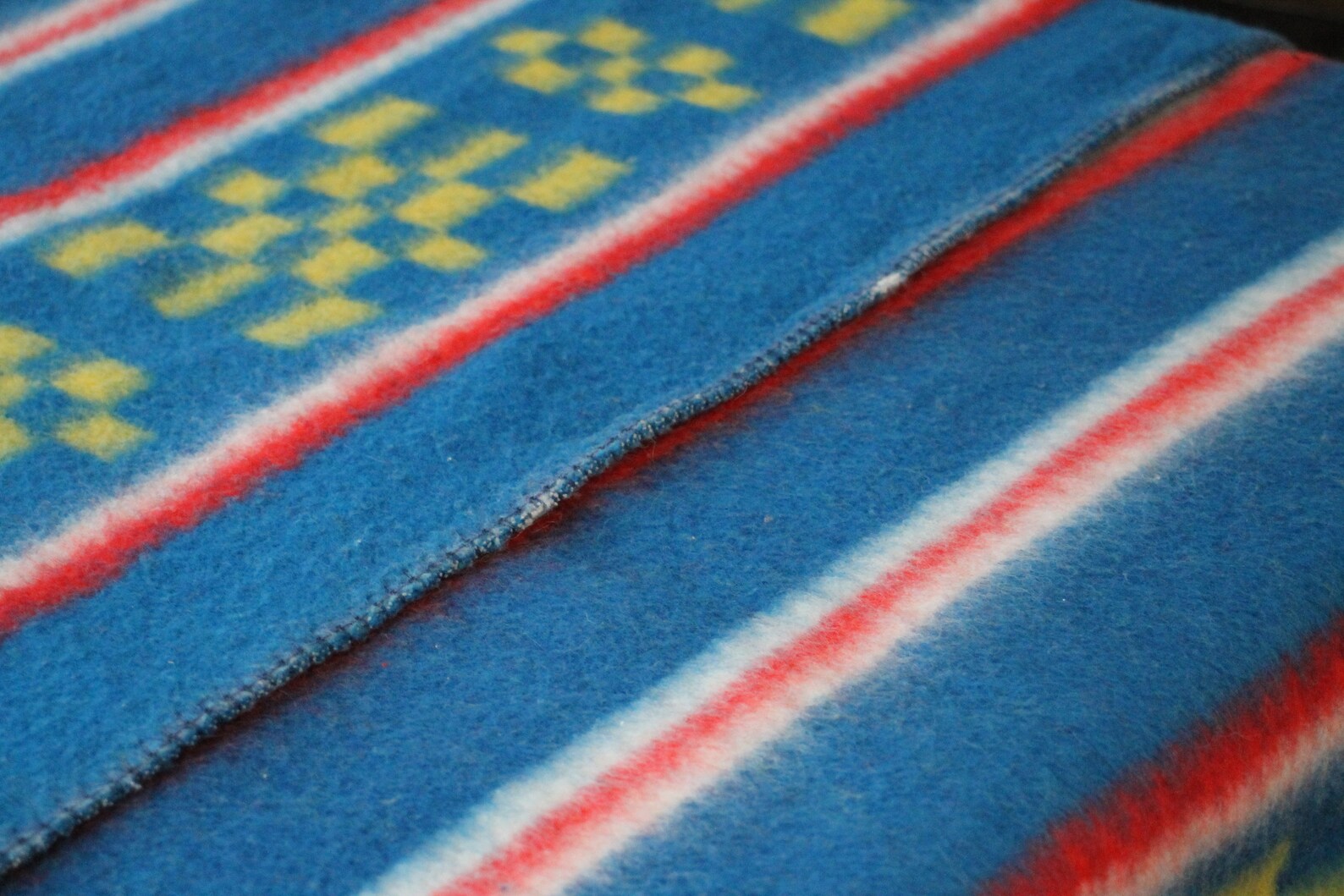 Wool blanket vintage natural wool blanket blue russian Etsy