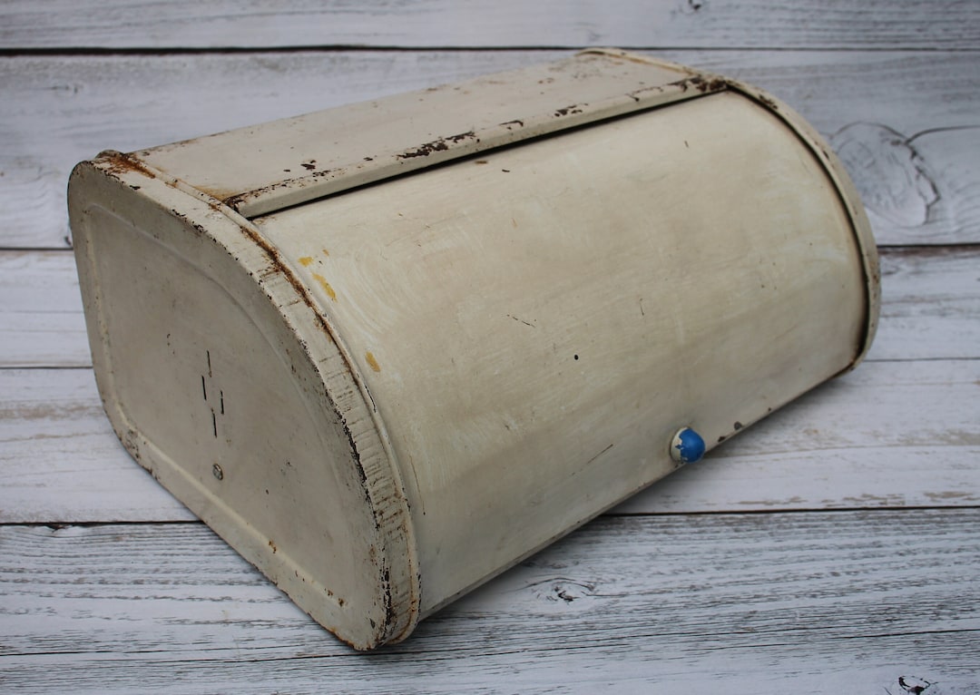 Vintage White Bread Box Antique Rustic Bread Box for Decor Etsy