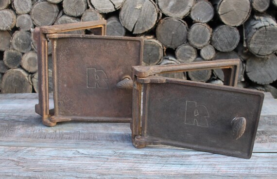 Set of 2 Cast Iron Wood Fired Oven Door Antique Metal Door - Etsy