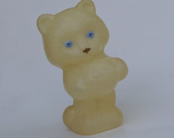 Vintage Plastic Bear Bathing Toy, USSR 1980s