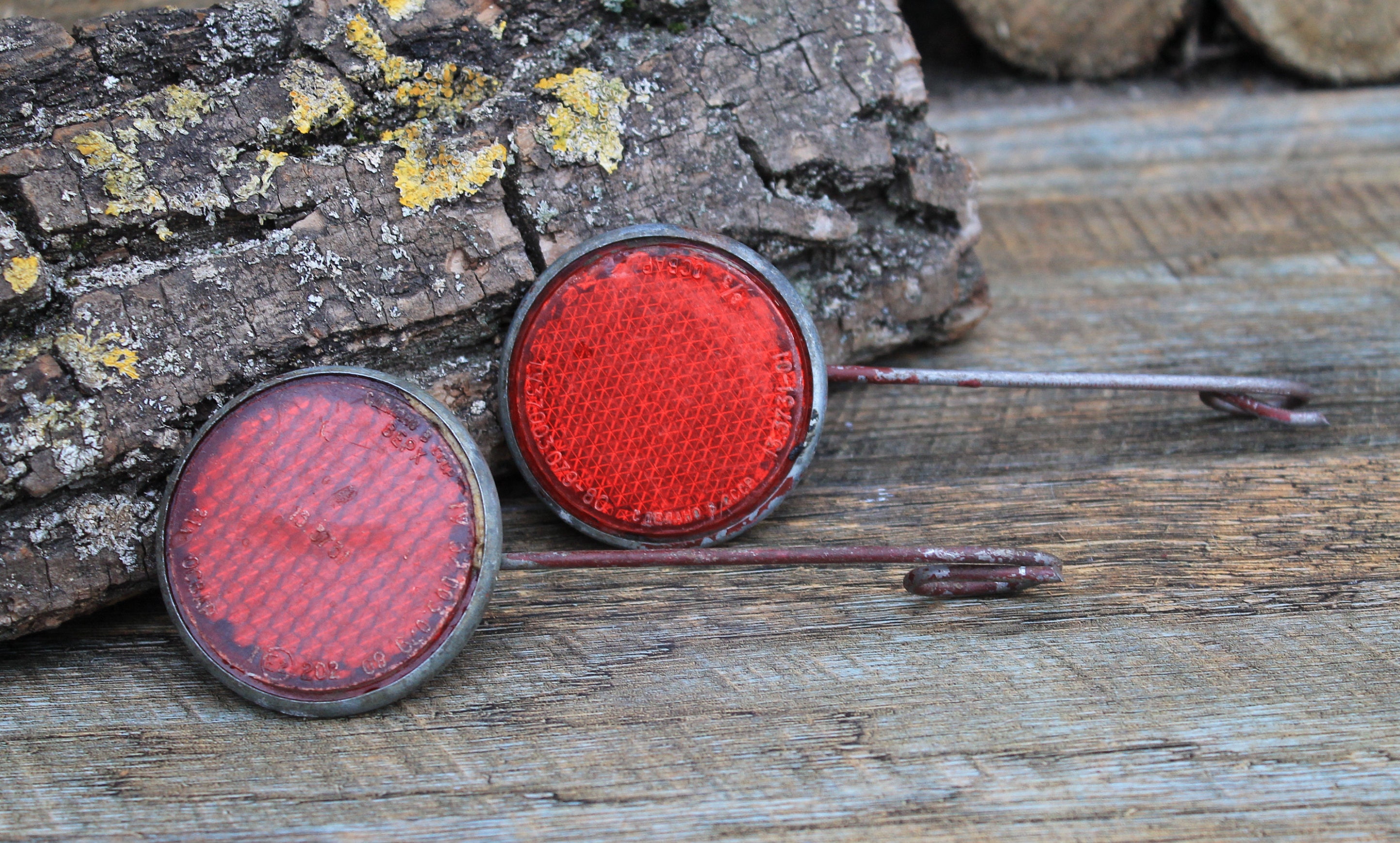 Set of 2 vintage reflector bicycle soviet bike parts ussr Etsy