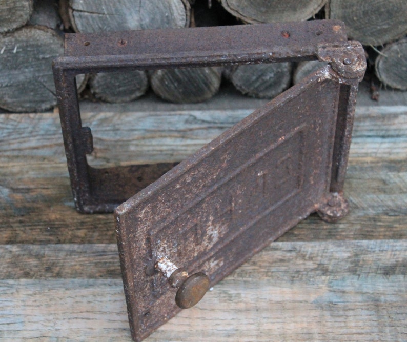 Cast iron wood fired oven door antique metal door soviet Etsy
