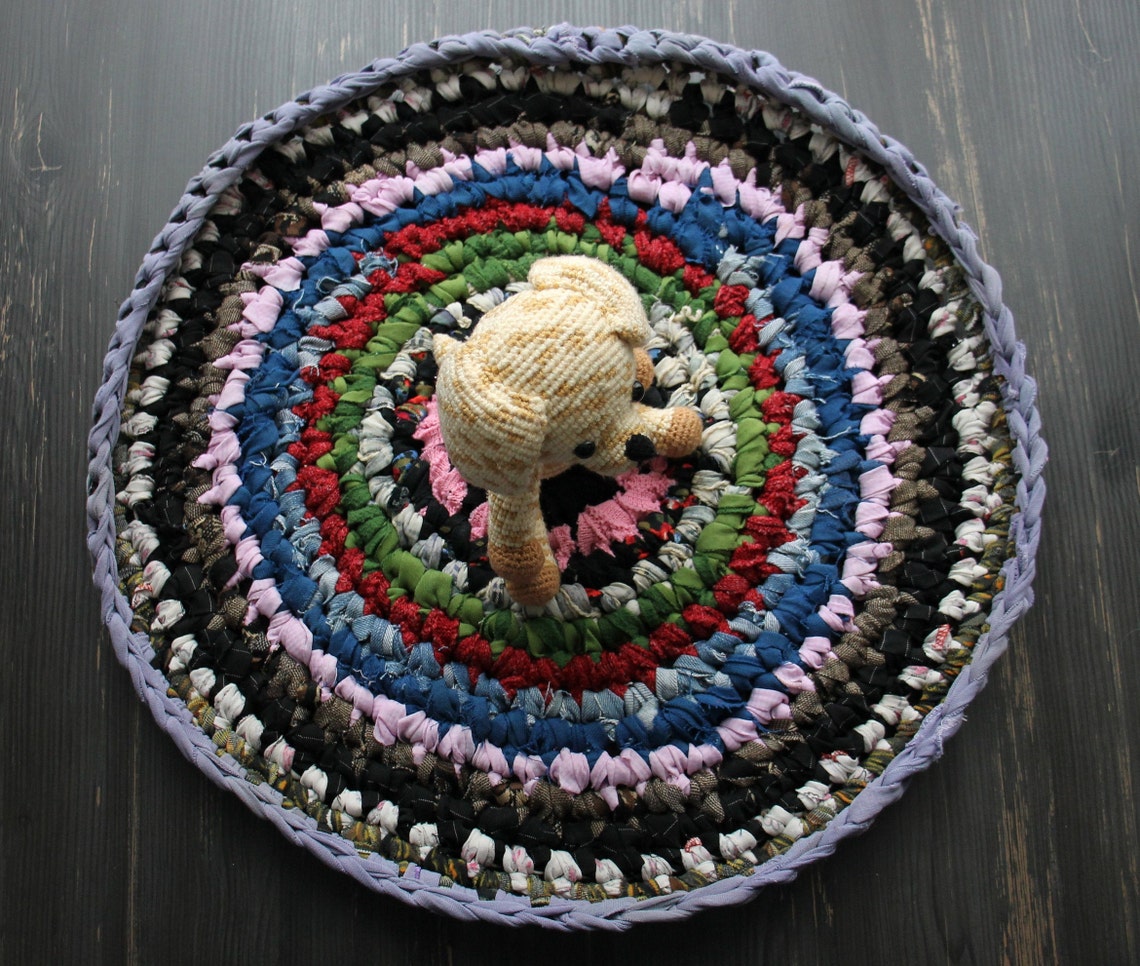 Round chair pads Kitchen chair pads colorful carpet round | Etsy