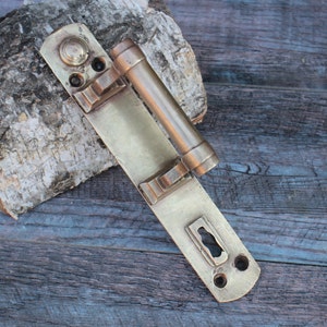 Brass antique large door handle 1900s, vintage front door handle, barn door wall decor, rustic metal door handle, outdoor door knob.